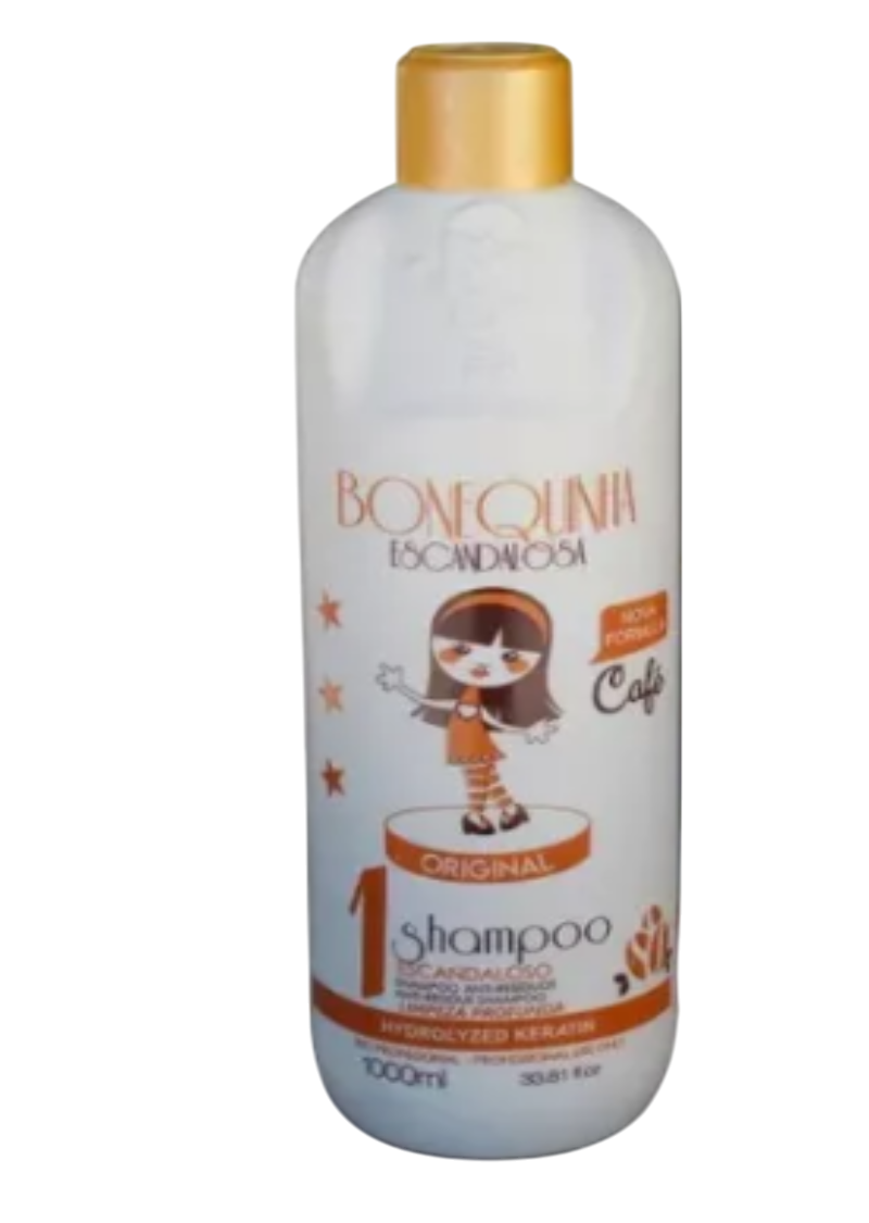 Bonequinha Escandalosa, Escova Inteligente de Café, Deep Cleansing Shampoo For Hair 1, 1L