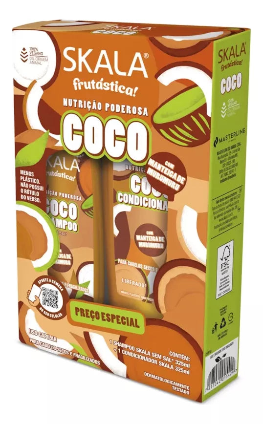 Skala Vegan Coconut Oil Shampoo and Conditioner Kit 325ml