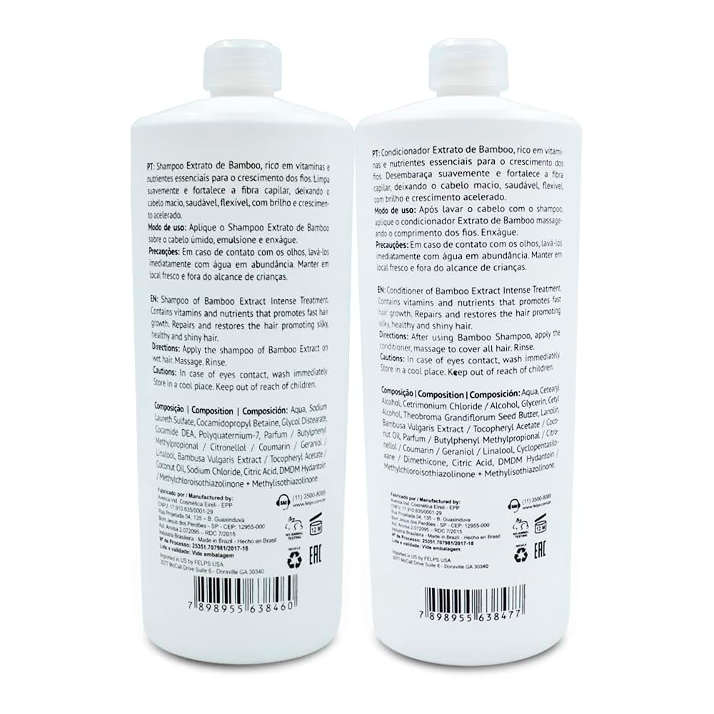 Felps Kit Extrato de Bamboo 2x1L 33.8 oz