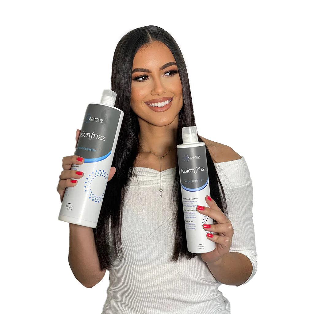 BR Science | Fusion Frizz OrganicPlastia | Bright Smoothing Treatment | Organic Acids | 1L / 33.8 fl.oz. - BUY BRAZIL STORE
