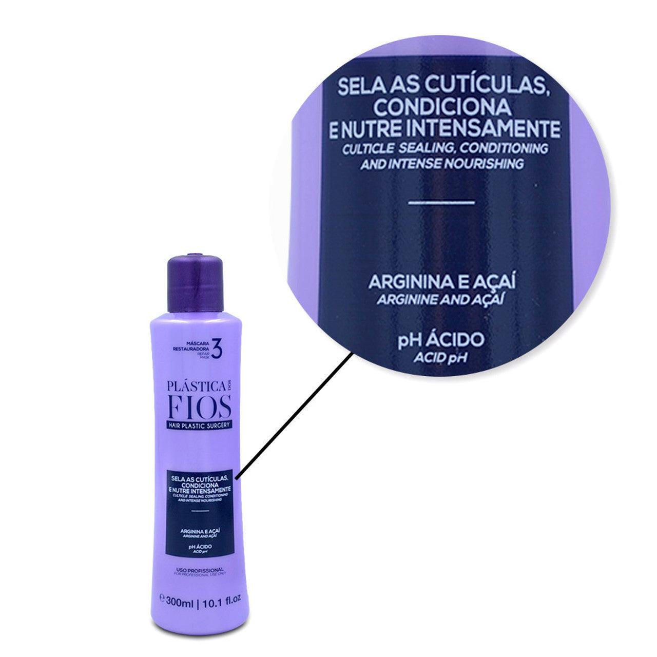 Cadiveu, Plastica dos Fios Step 3, Hair Mask For Hair, 300ml - BUY BRAZIL STORE