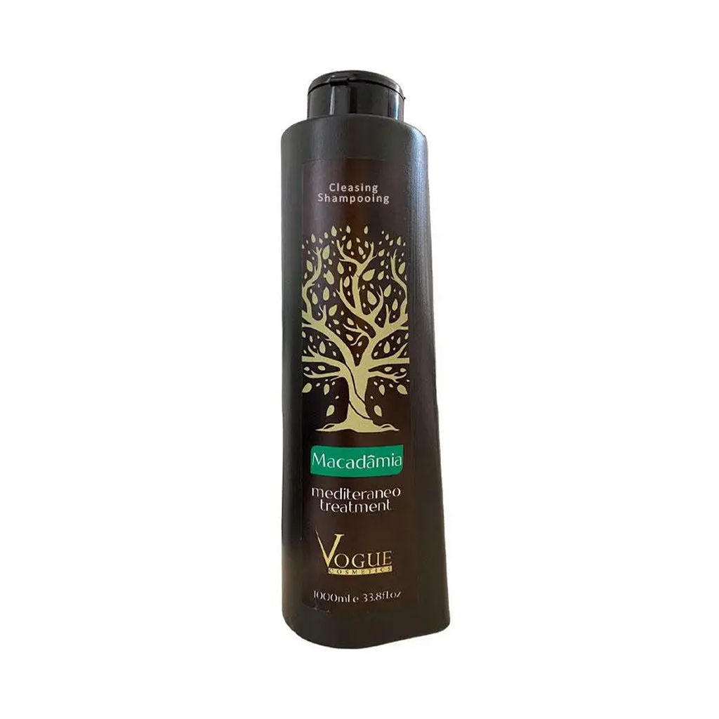 Vogue, Macadamia Mediterraneo Treatment Cleansing Shampooing, Deep Cleansing Shampoo For Hair, 1L