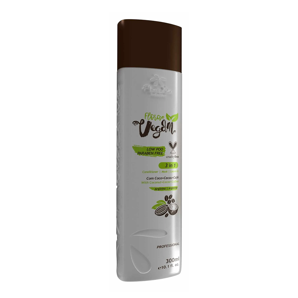 Floractive, Flora Vegan com Coco+Cacau+Cafe 3 in 1, Restoring Conditioner For Hair, 300ml