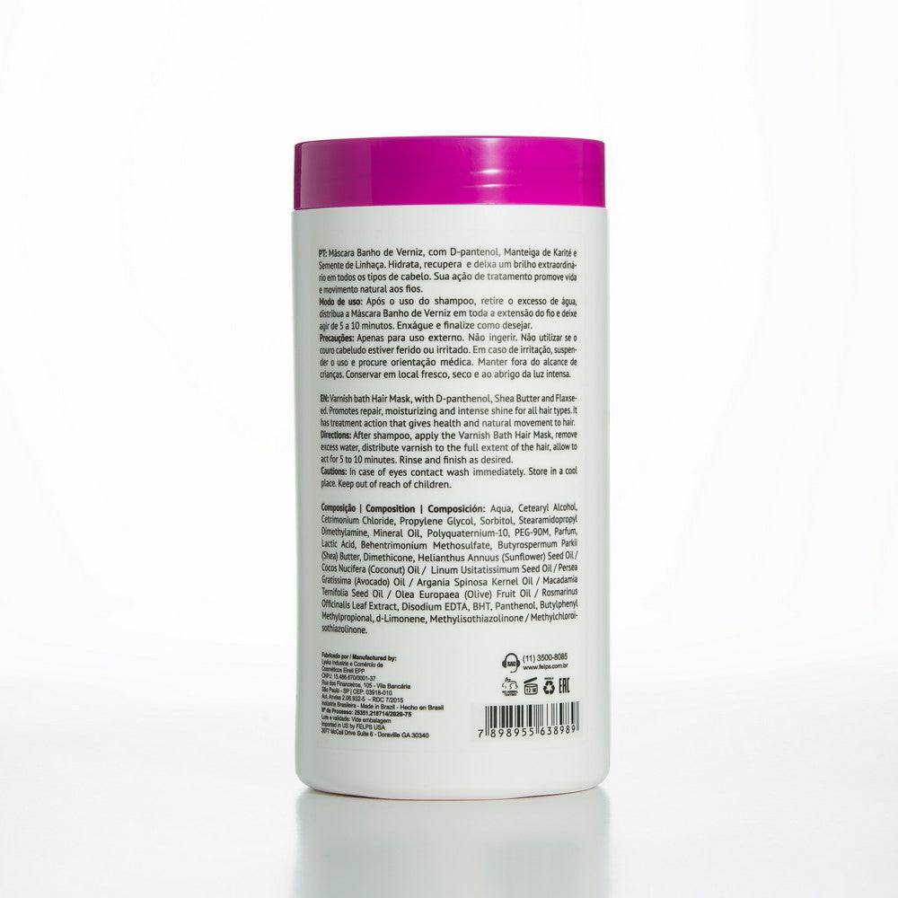 Felps, Banho de Verniz, Hair Mask For Hair, 1kg | 35.3 oz - BUY BRAZIL STORE