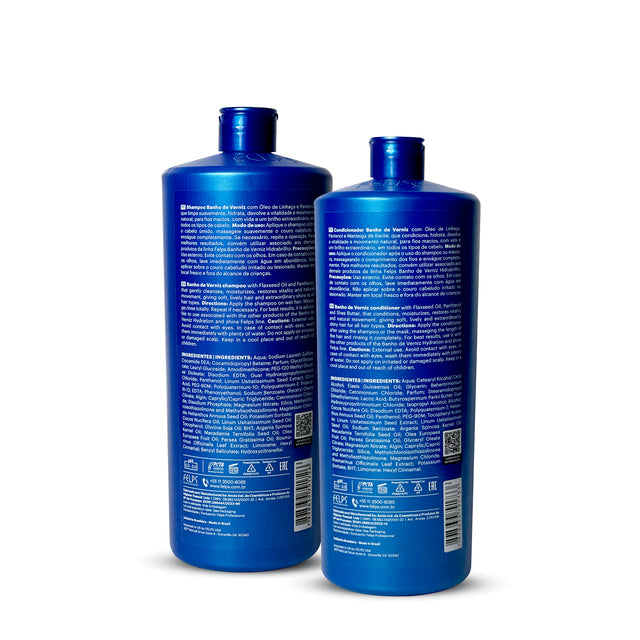 Felps, Kit Banho De Verniz Brilho Intenso, 2x1L