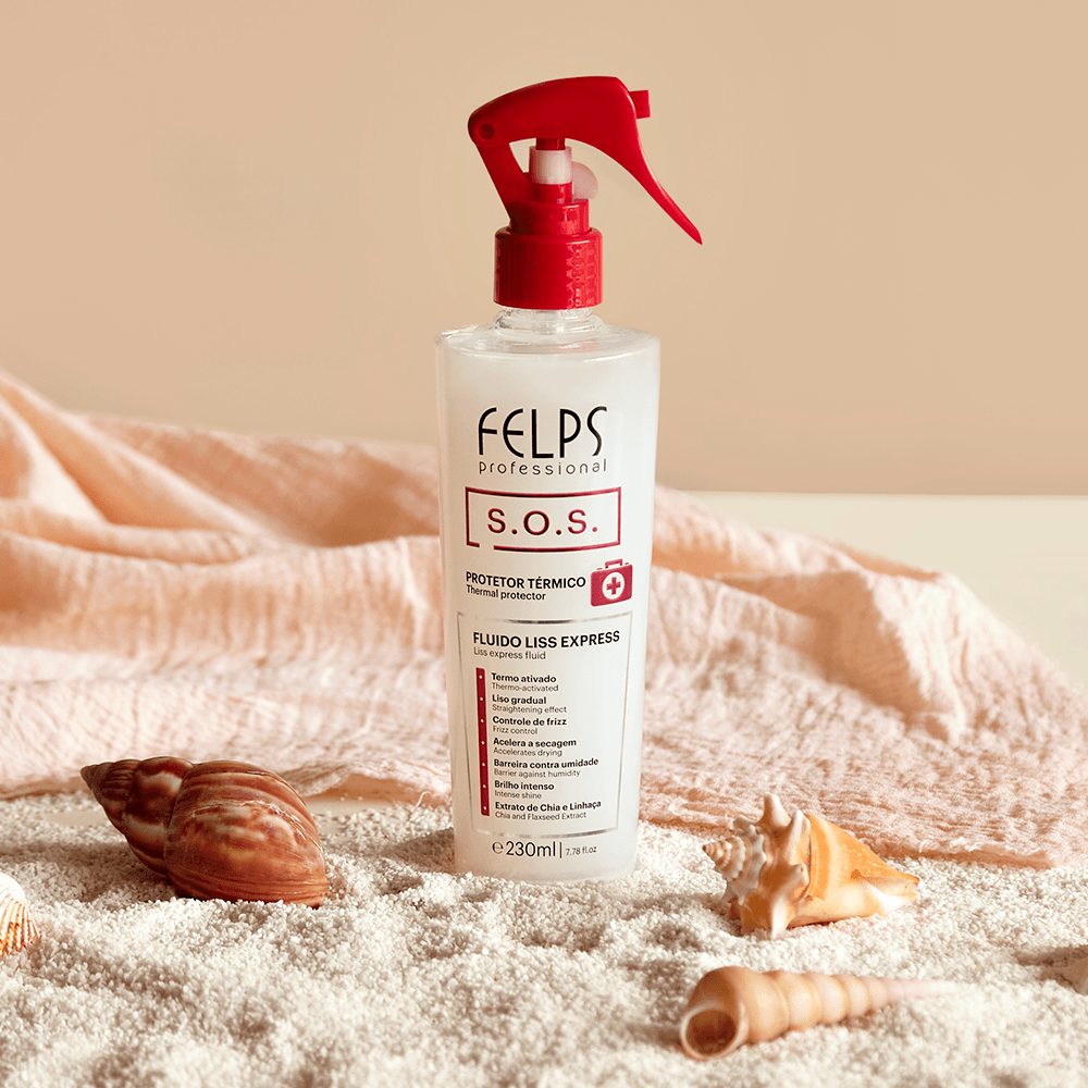 Felps, Sos Liss Express Fluido Protetor, Finishing Oil For Hair, 230ml - BUY BRAZIL STORE