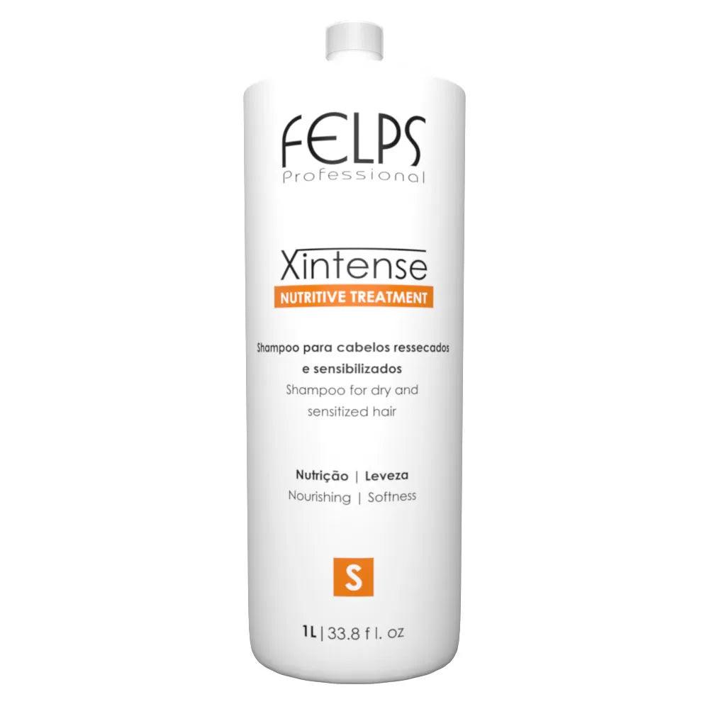 Felps, X Intense Nutritive Treatment, Deep Cleansing Shampoo For Hair, 1L - BUY BRAZIL STORE