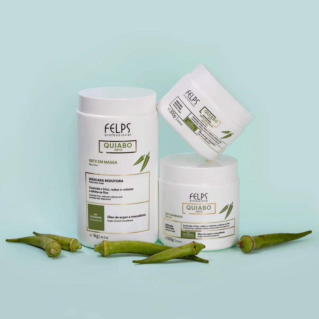 Felps XBTX Okra Hair Mask For Hair 1kg 35.6 oz - BUY BRAZIL STORE