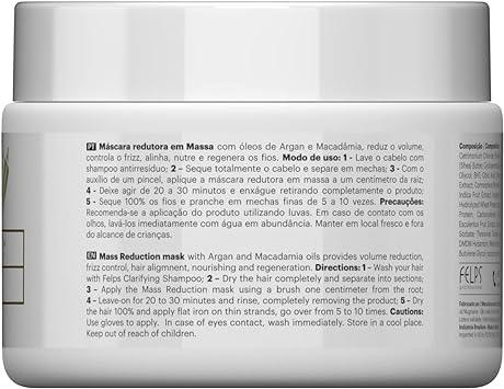 Felps, XBTX Okra Reducer, Hair Mask For Hair, 300ml - BUY BRAZIL STORE