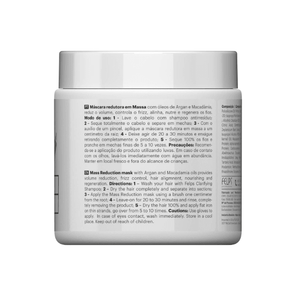 Felps, XBTX Quiabo Argan e Macadamia Okra em Massa, Hair Mask For Hair, 500g - BUY BRAZIL STORE