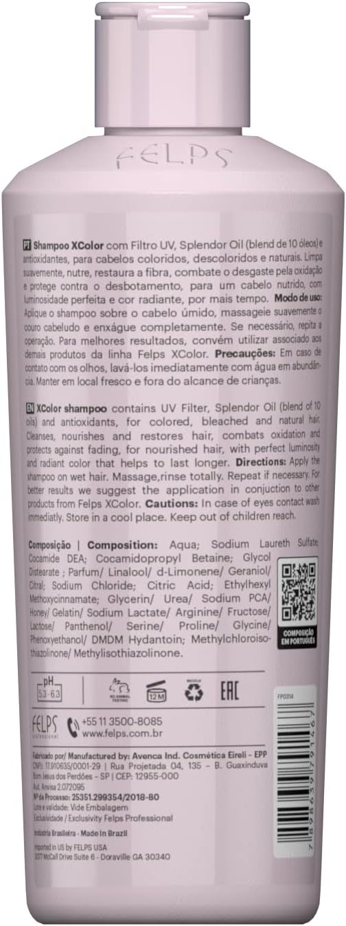 Felps, XColor, Deep Cleansing Shampoo For Hair, 250ml