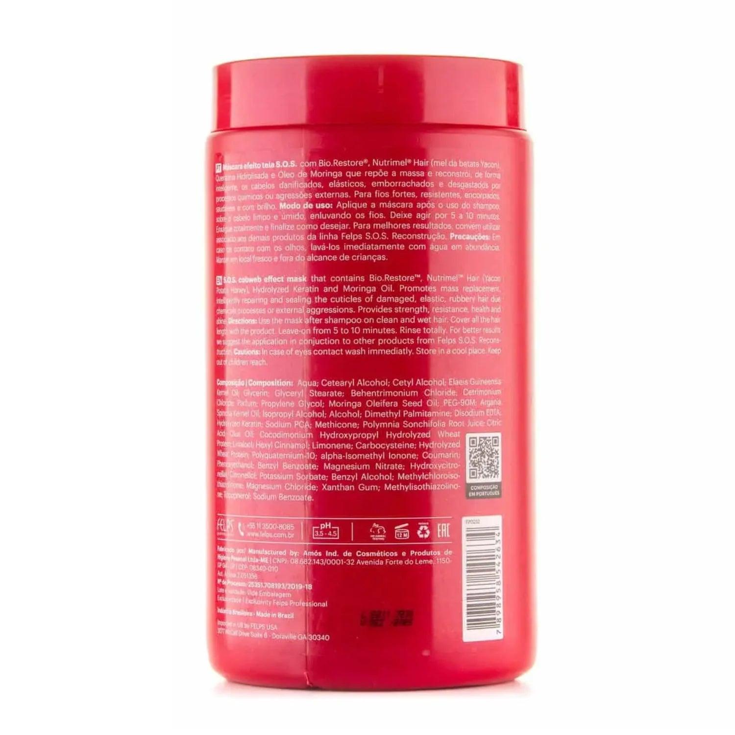 Felps Xmix SOS Extreme Repair Mask - 1kg | 35.2oz - BUY BRAZIL STORE