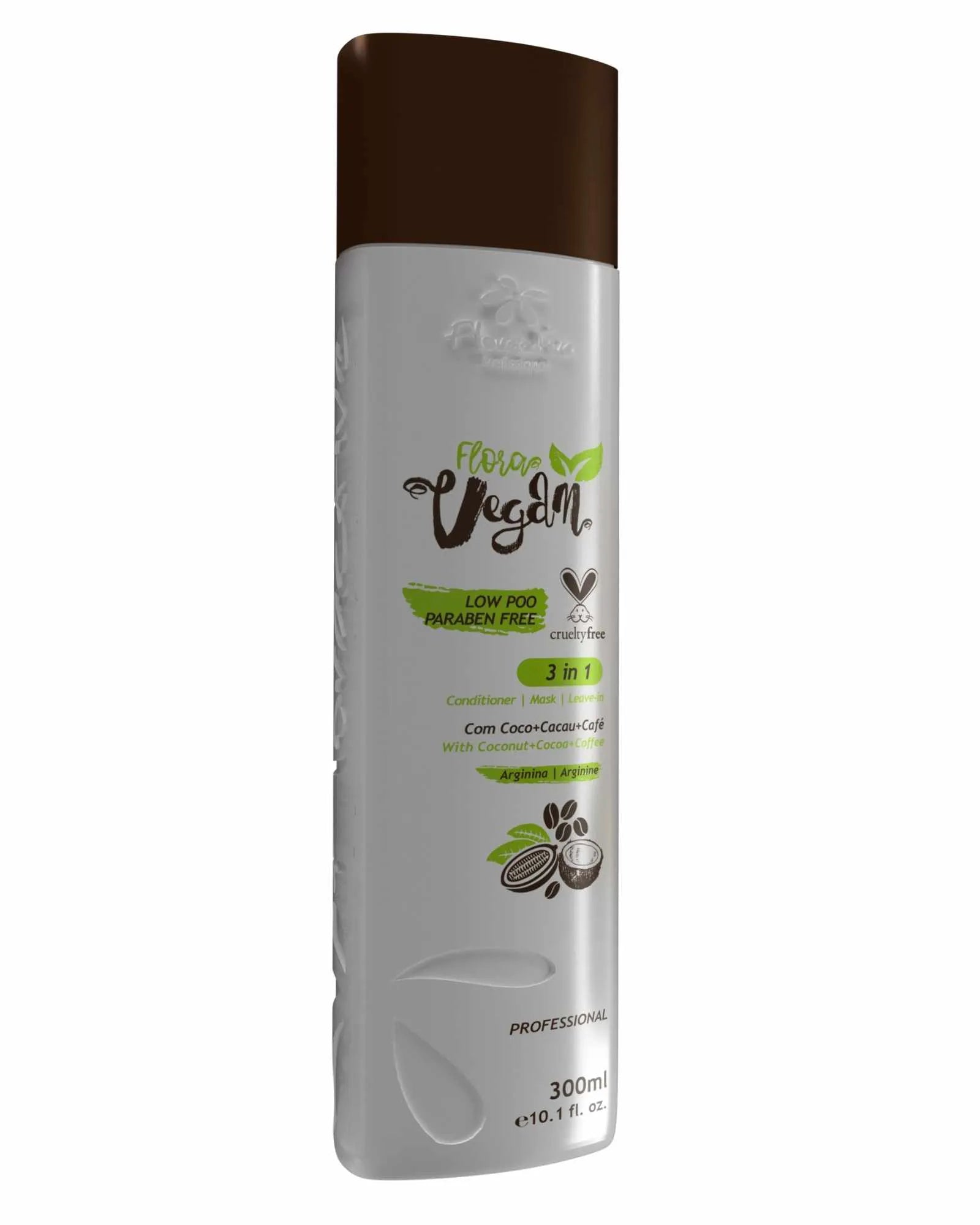 Floractive, Flora Vegan com Coco+Cacau+Cafe 3 in 1, Restoring Conditioner For Hair, 300ml