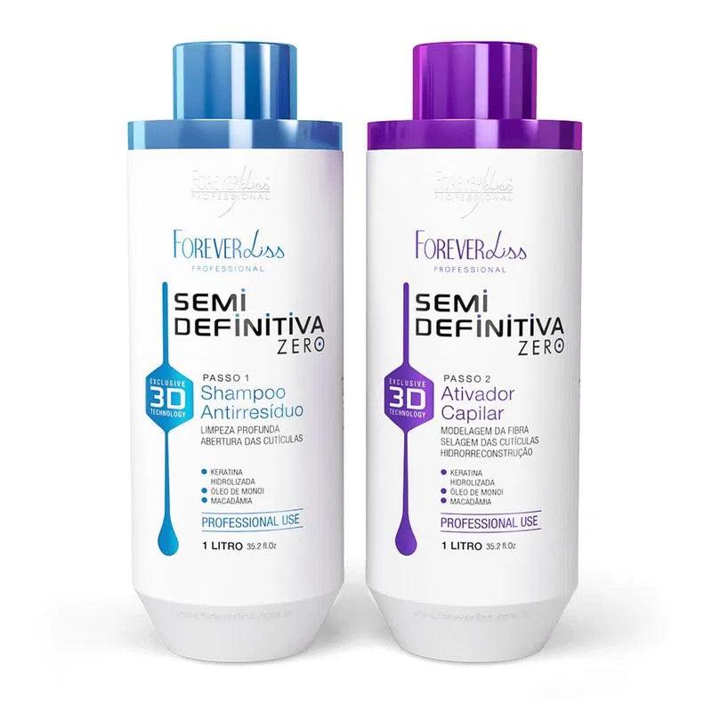 Forever Liss, Escova Semi Definitiva Zero, 2x1L - BUY BRAZIL STORE