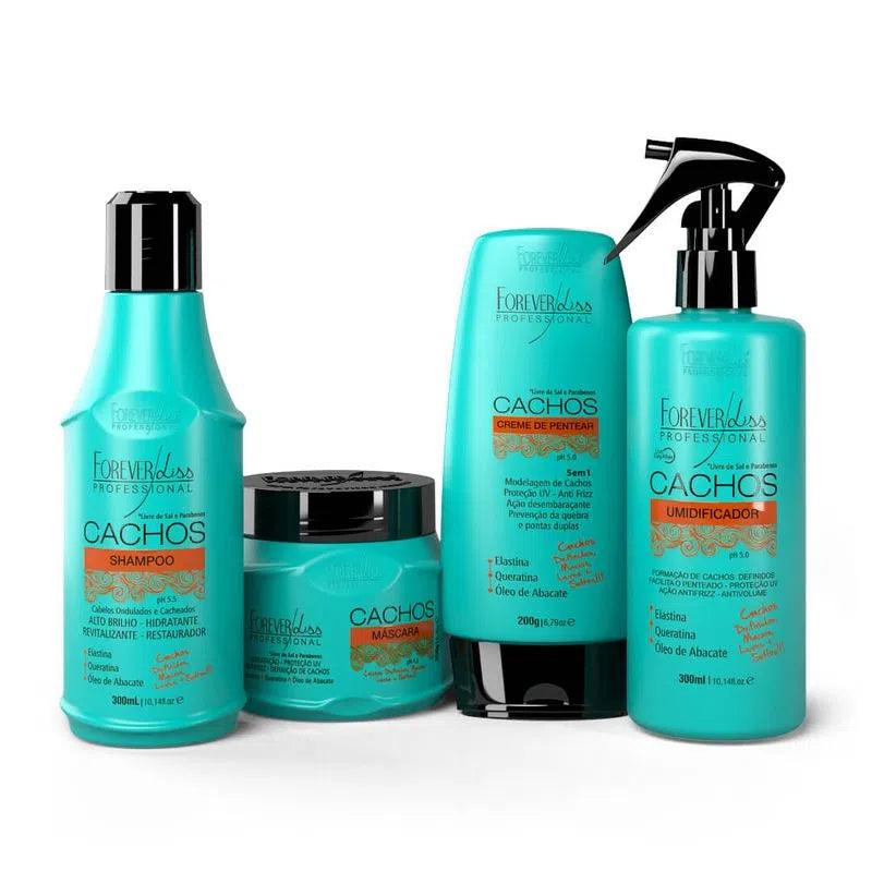 Forever Liss, Kit Cachos, 2x300ml + 2x250g - BUY BRAZIL STORE-buy brazil curlers