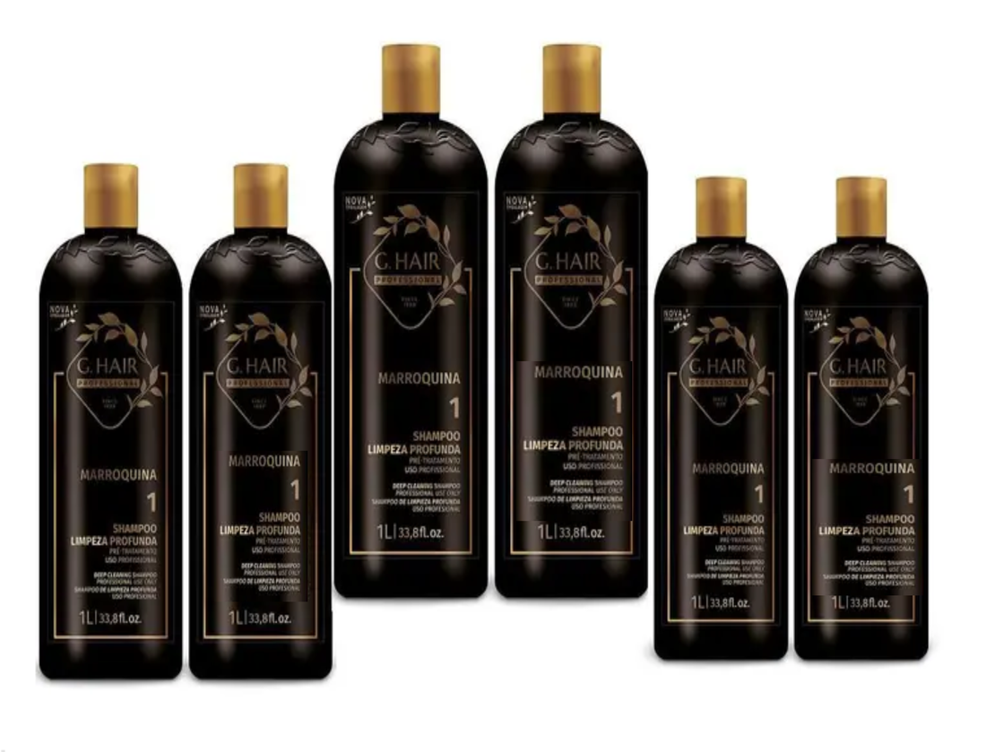 G hair, Marroquina, Deep Cleansing Shampoo For Hair 6x1L