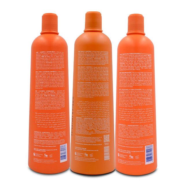 Kit Richée Progressive Argan and Ojon 3x1L/3x33.8 fl.oz - BUY BRAZIL STORE