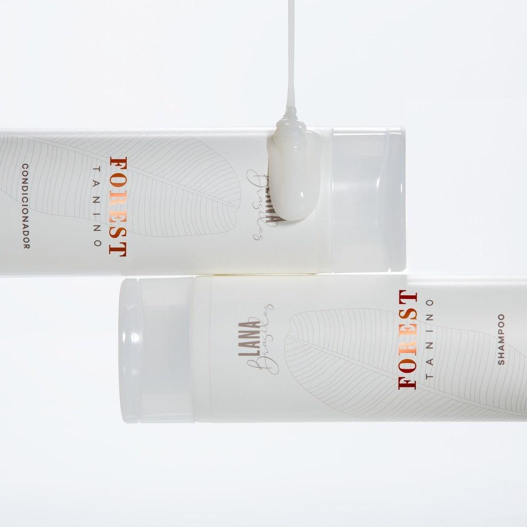 Lana Brasiles | Forest Tanino Shampoo And Conditioner Duo Hair Care| Immediate Repair of Highly Damaged Hair, Hair Vitality, and a Blend of Vitamins | (2x) 250 ml / 8.45 fl.oz. (Set of 2) - BUY BRAZIL STORE