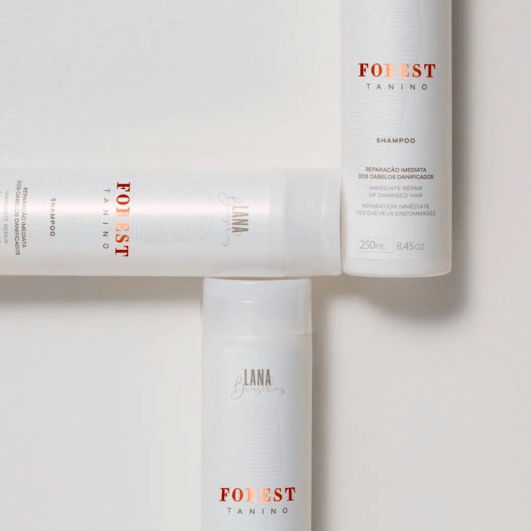 Lana Brasiles | Forest Tanino Shampoo And Conditioner Duo Hair Care| Immediate Repair of Highly Damaged Hair, Hair Vitality, and a Blend of Vitamins | (2x) 250 ml / 8.45 fl.oz. (Set of 2) - BUY BRAZIL STORE