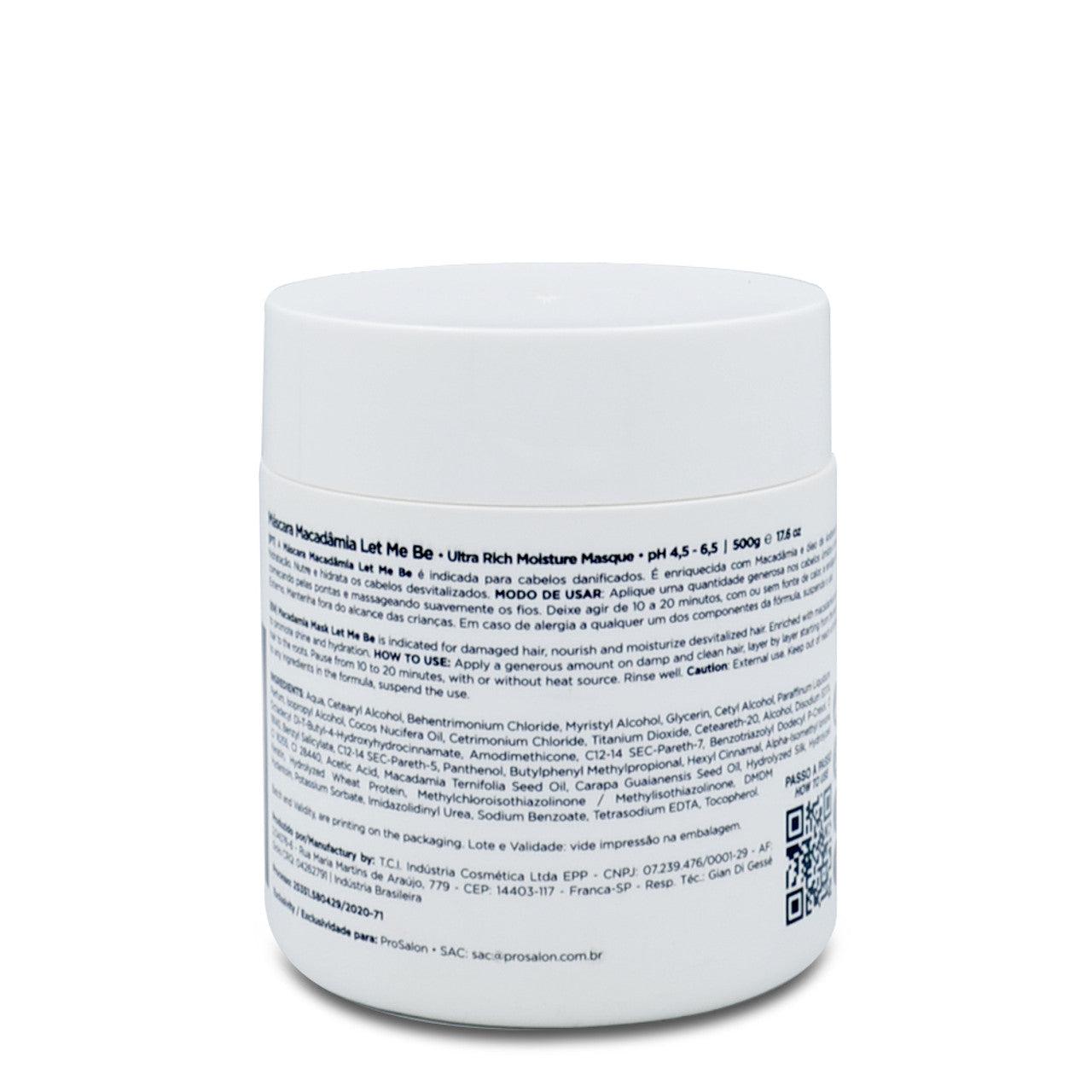 Let me be, Macadamia, Hair Mask For Hair, 500g - BUY BRAZIL STORE