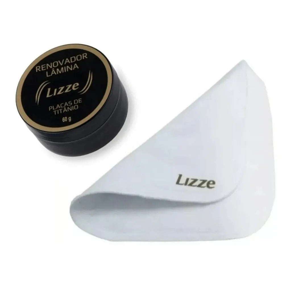 Lizze, Kit Renovador de Lamina com flanela, 1x 60g + 1x 20g