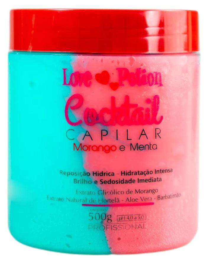 Love Potion, Cocktail Morango e Menta, Hair Mask For Hair, 500g - BUY BRAZIL STORE