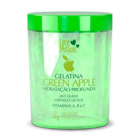 Love Potion, Gelatina Maça Verde, Hair Mask For Hair, 1 Kg-Love Potion - BUY BRAZIL STORE