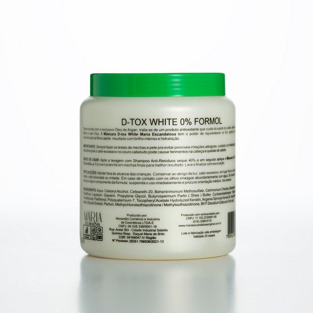 Maria Escandalosa, D-tox White 0% Formol, Hair Mask For Hair, 1kg - BUY BRAZIL STORE