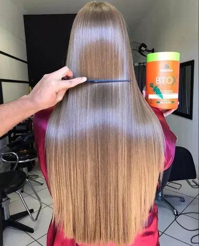 Shiny and healthy hair after using Natureza B-Tox Carrot Hair Mask