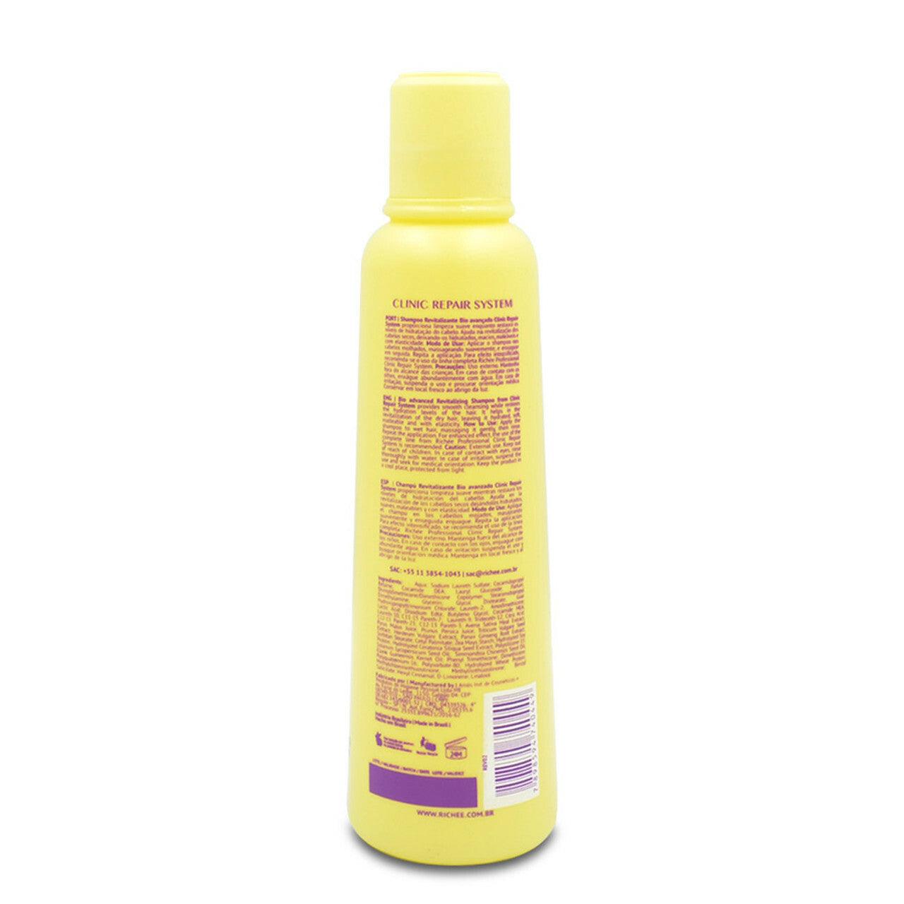 Richee, Clinic Repair System Revitalizante Bioavançado, Deep Cleansing Shampoo For Hair 250ml - BUY BRAZIL STORE