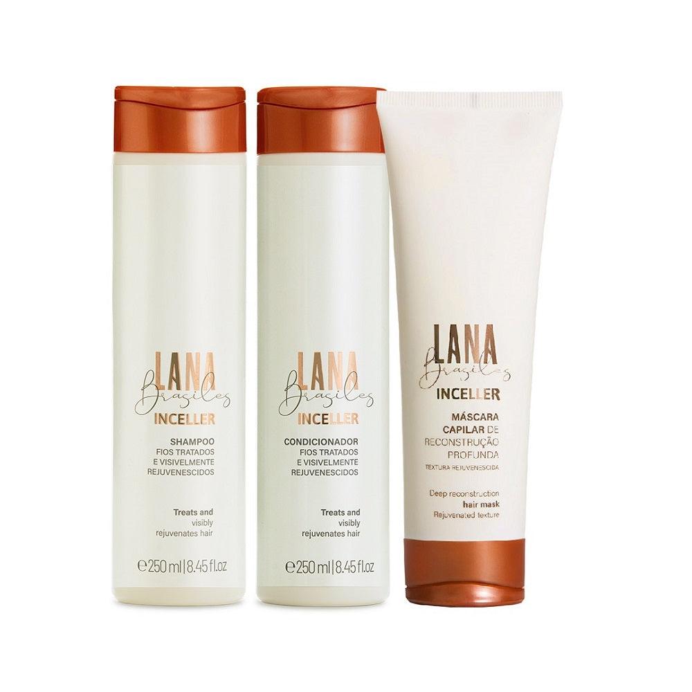 Inceller Shampoo and Conditioner 250ml + Reconstruction Hair Mask 250ml - BUY BRAZIL STORE