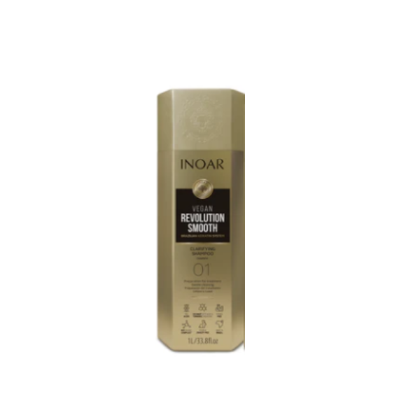 Inoar, Vegan Revolution Smooth STEP 1, Deep Cleansing Shampoo For Hair, 1L
