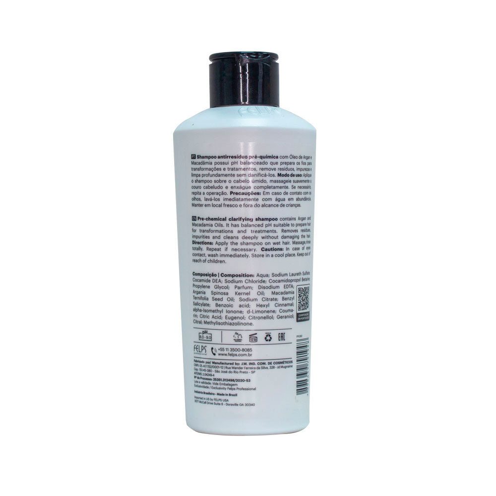 Felps, Antirresiduo, Shampoo Limpeza Profunda Para Cabelos, 250ml