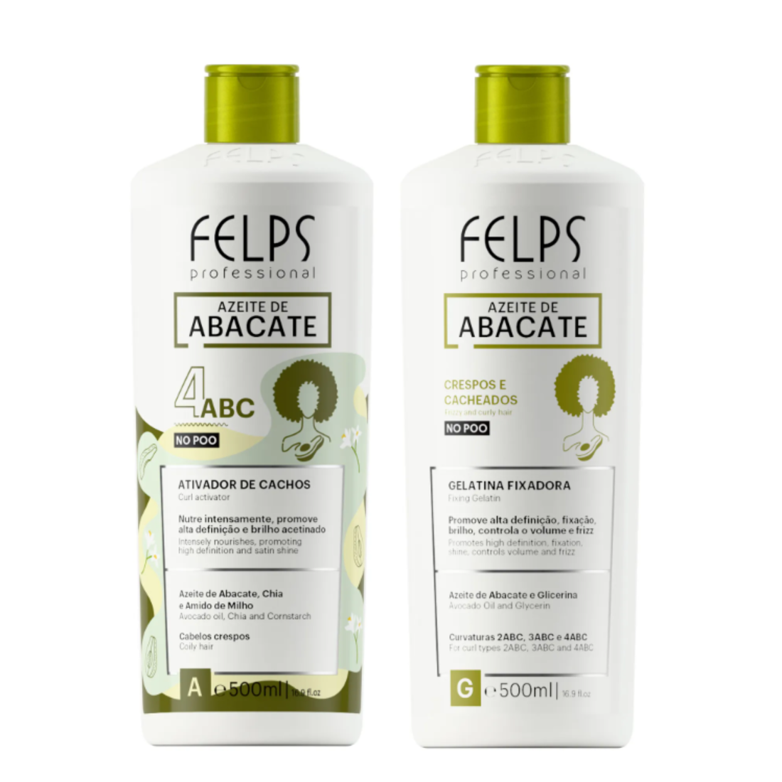 Avocado Oil Curl Activator Kit 4ABC + Gelatin 500mL