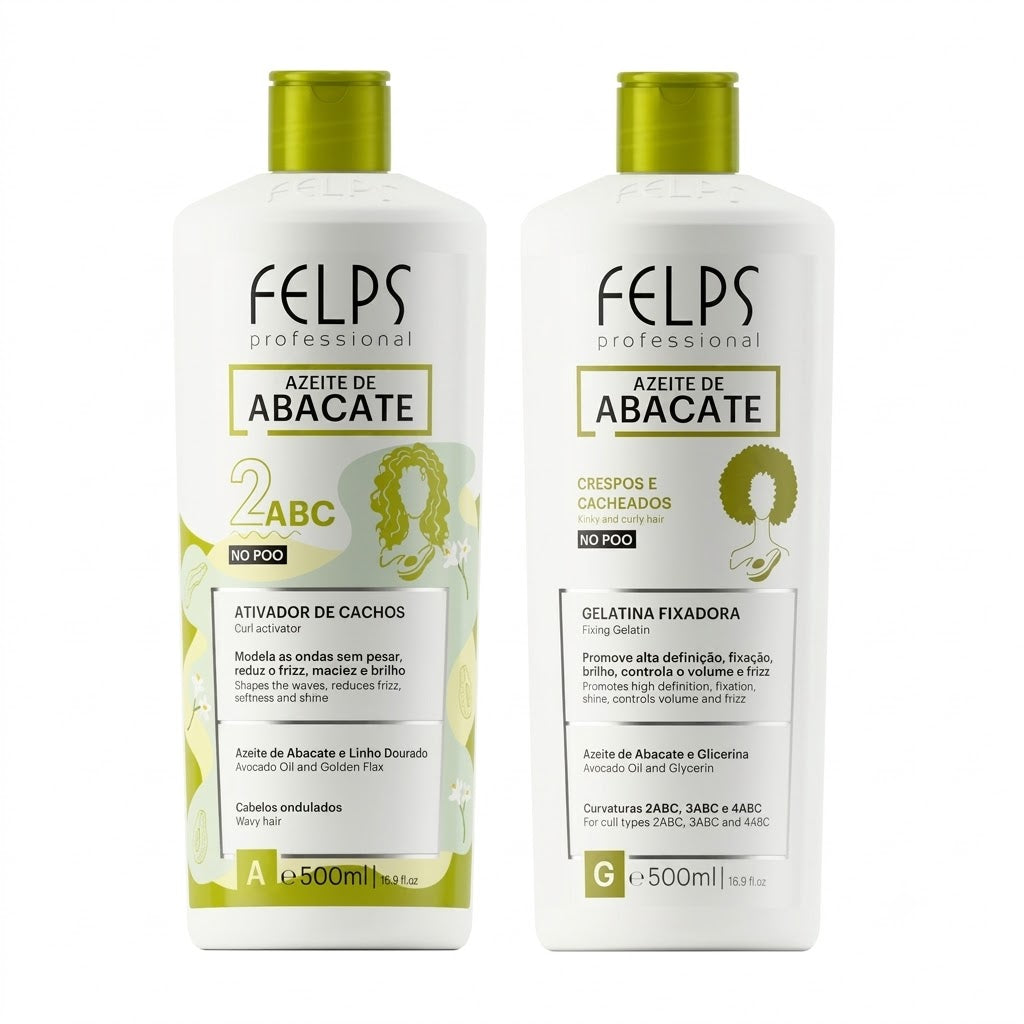 Avocado Oil Curl Activator Kit 2ABC + Gelatin 500mL