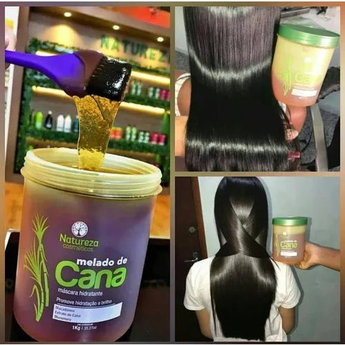 Natureza Cosmeticos, Melado de Cana Hidratante, Hair Mask For Hair, 300g