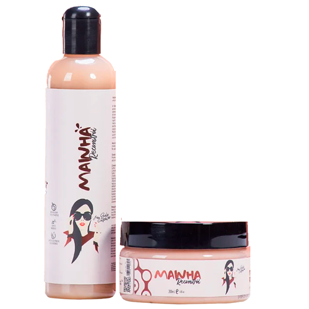 Kit Mainha Reconstroi  Shampoo + Mask, Hair Mask For Hair , 700g