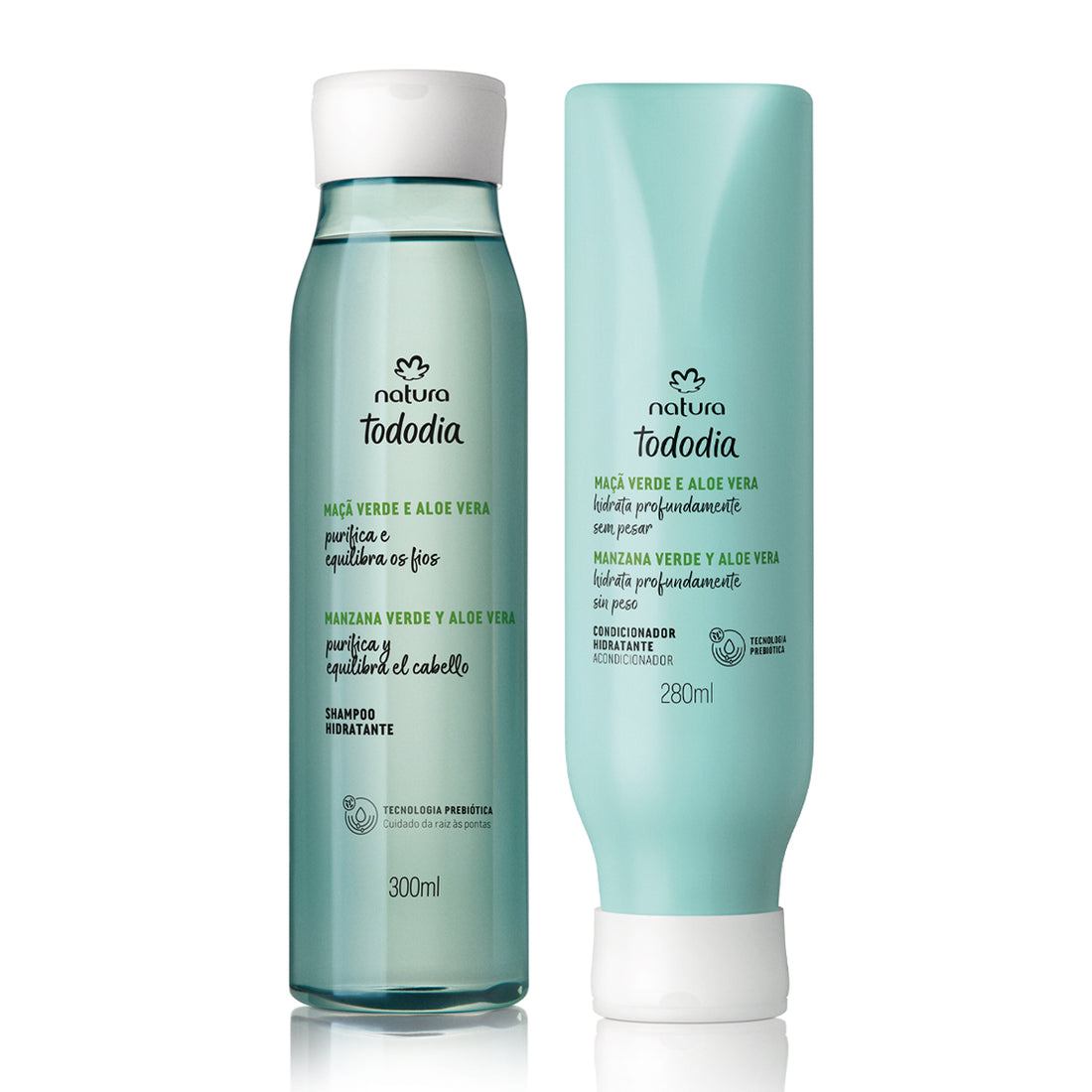 Natura Tododia Moisturizing Kit Green Apple and Aloe Vera - Shampoo and Conditioner 300 ml