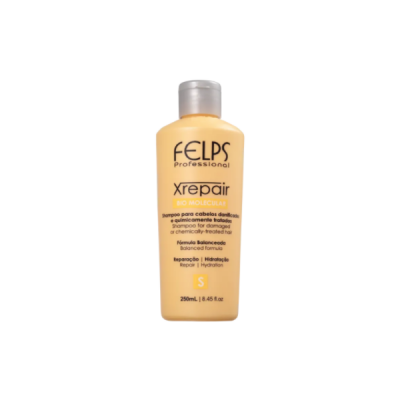 Felps, Xrepair Biomolecular, Shampoing nettoyant en profondeur pour cheveux, 250 ml