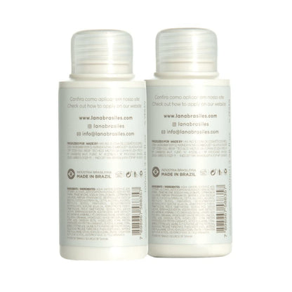 Lana Brésiliens | Forest Tanino Duo Shampooing Deep Clean et traitement capillaire lissant | Tous types de cheveux | Lisse et naturel | (Ensemble de 2) (100 ml / 3,38 fl.oz) 
