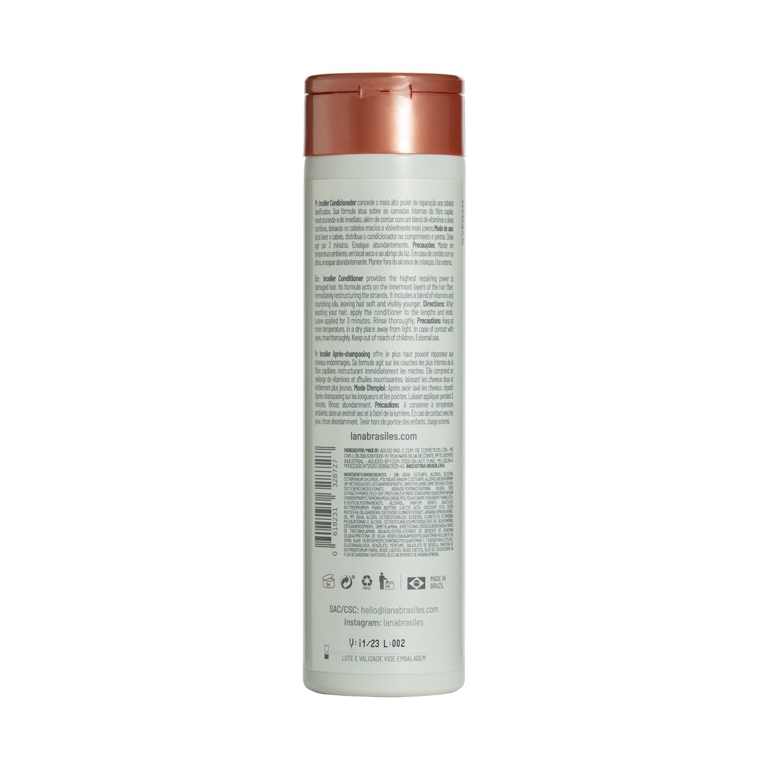 Lana Brasiles | Inceller Shampoo | Treats And Rejuvenates Hair | Shine And Softness | 250 ml / 8.45 fl.oz.