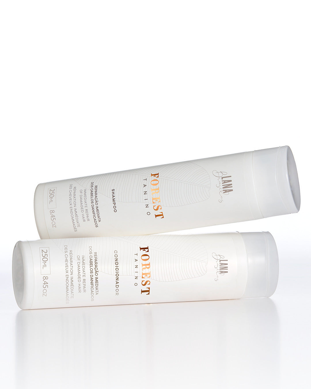 Lana Brasiles | Forest Tanino Shampoo And Conditioner Duo Hair Care| Immediate Repair of Highly Damaged Hair, Hair Vitality, and a Blend of Vitamins | (2x) 250 ml / 8.45 fl.oz. (Set of 2)