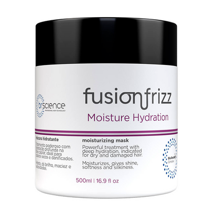 BRScience, Fusion Frizz Moisture Nutrition, Hair Mask For Hair, 500ml | 16.9 fl.oz.