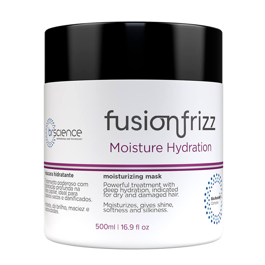BRScience, Fusion Frizz Moisture Hydration, Masque capillaire pour cheveux, 500 ml 19,2 oz