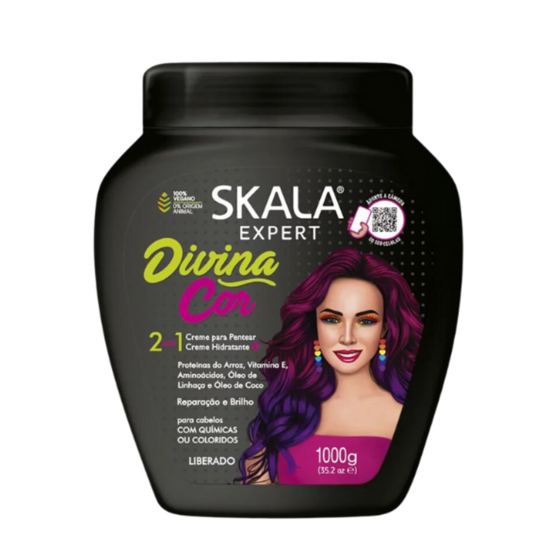 Skala Expert Divina Cor – Traitement capillaire brésilien plus traitement crème 1000 g | 35,2 onces 