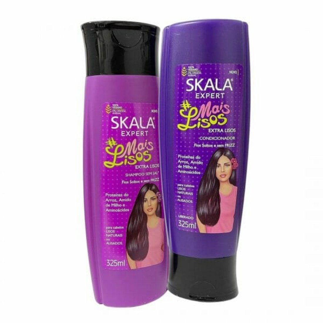 Skala Expert Mais Lisos Smooth Hair Line Shampoo and Conditioner 2 x 325 ml | 2 x 10.9 oz