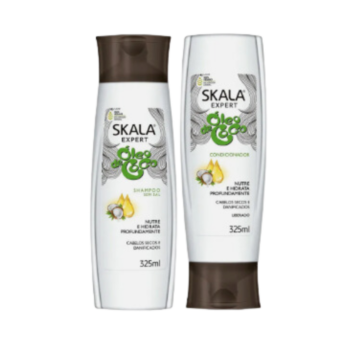 Skala Expert Coconut Oil Shampoo and Conditioner 2 x 325 ml | 2 x 10.9 oz