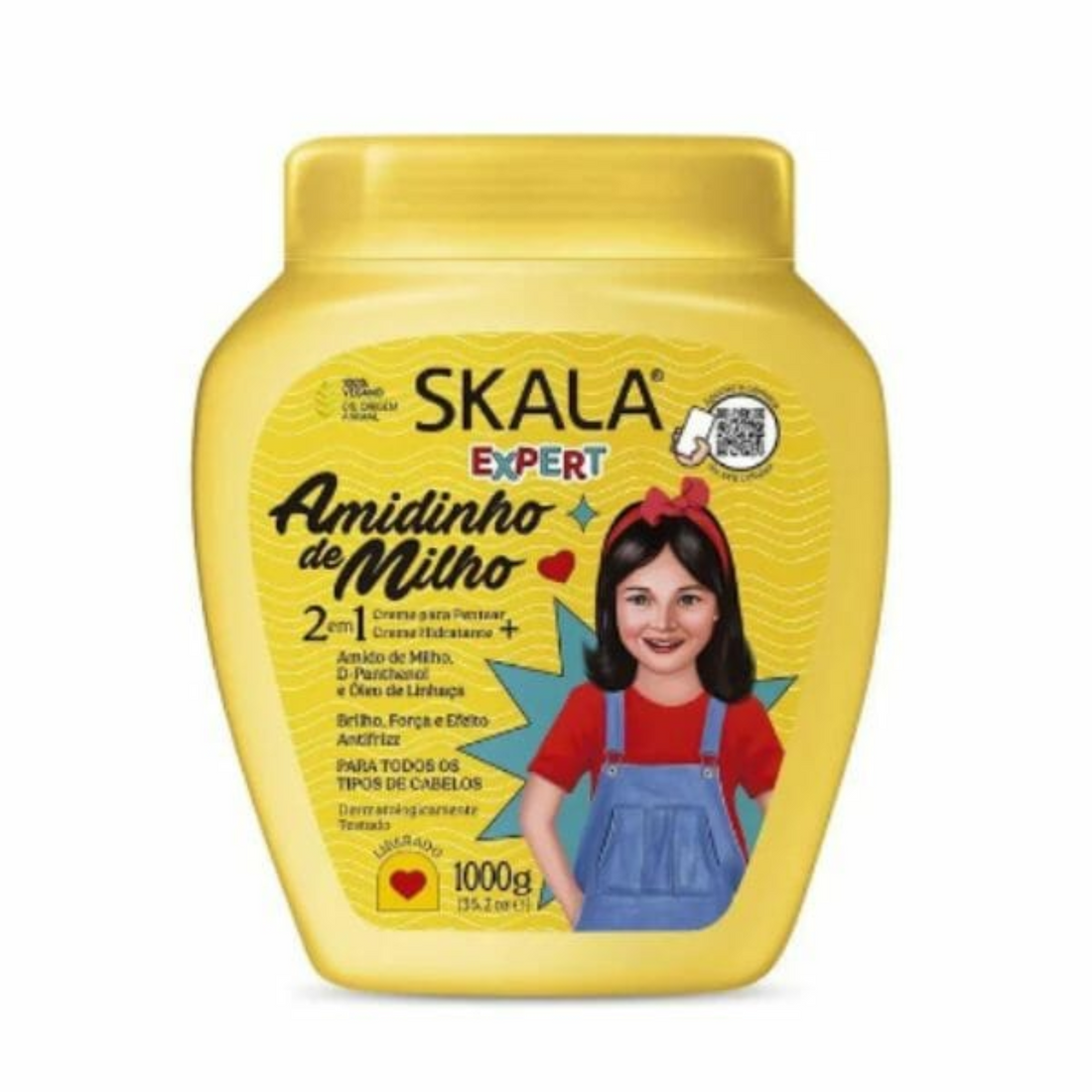 Skala Expert Amidon de Maïs – Amidinho de Milho Kids – Crème de Traitement Tous Cheveux 1000g | 35,2 onces