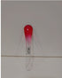 Pipeta transparente com gradiente vermelho, marca IKA na parte inferior, fundo branco