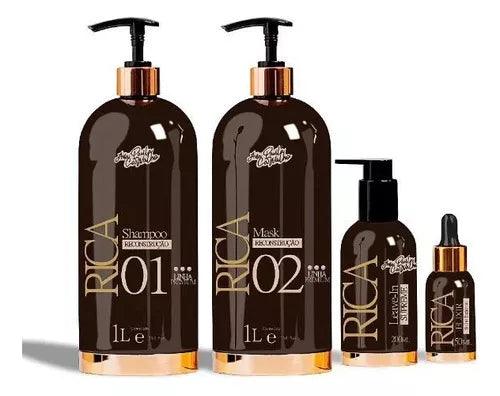 Ana Paula Carvalho, Kit 2 Rica 2x 1L + 200ml + 50ml-Ana Paula Carvalho - BUY BRAZIL STORE